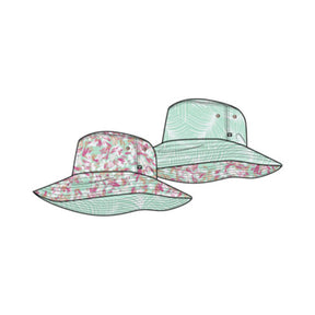 Roxy Roxy Lover In The Sun Reversible Bucket Hat Brook Green Ditsy In Paradise 1SZ Womens Hats Fashion