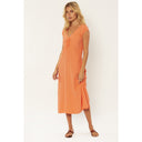 Amuse Society Amuse Society Womens Here For It Short Sleeve Woven Dress Sunrise XS Womens Dresses