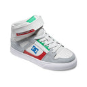 DC DC Kids Pure High Top EV Shoes GREY-GREEN 1 Youth Boys High Tops 5T to 13T and 1 to 7 US Size