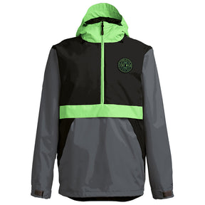Airblaster Airblaster Mens Trenchover Jacket Black Hot Green S Mens Insulated Snowboard Jacket