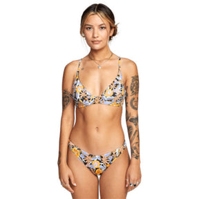 RVCA RVCA Avant Gardner High Tri Bikini Tops RVCA Black S Womens Bikini Tops