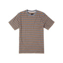 RVCA RVCA Ramshackle Micro Stripe Short Sleeve Tee Grey Noise M Mens T-Shirts