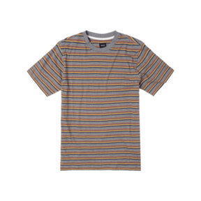 RVCA RVCA Ramshackle Micro Stripe Short Sleeve Tee Grey Noise M Mens T-Shirts