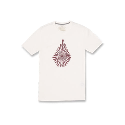 Men's Volcom Vibey Stone Fifty Short Sleeve Tee in White.