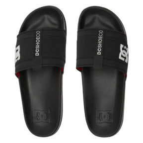 DC DC Lynx Slide Sandals Black/Grey/Red 7 Mens Slip on Sandals 5 to 11
