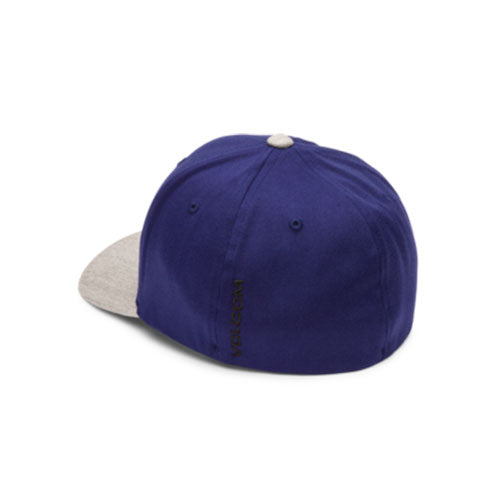 Men's Volcom Full Stone Heather Flexfit Hat in Blueprint.