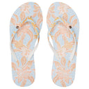 Roxy Roxy Portofino III Flip Flops White/C Pink/Floral Print 5 Womens Sandals Flip Flop 5 to 11