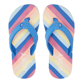 Roxy Roxy RG Vista Loreto Flip Flops Black Multi 11 Youth Girls Slip on Sandals 5T-13T & 1-7 US Size