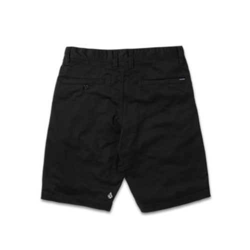 Men's Volcom Frickin Modern Stretch 21 Inch Casual Shorts in Black.