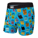 Saxx SAXX Vibe BLACK STRIPE S Mens Boxer Brief Underwear