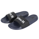 hurley Hurley Men's One and Only Slide Black/Blue 8 Mens Slip on Sandals 5 to 11