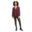 Gentle Fawn Gentle Fawn Paltrow Blouse Plum S Womens Long Sleeve Shirts