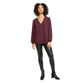 Gentle Fawn Gentle Fawn Paltrow Blouse Plum S Womens Long Sleeve Shirts