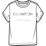 Champion T-shirt de petite amie pour femme