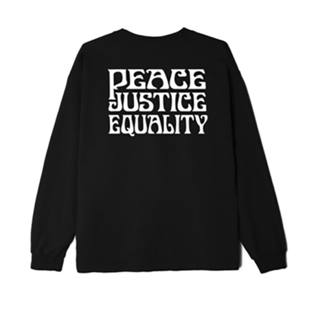 Obey Mens Peace Justice Equality Heavyweight Long Sleeve