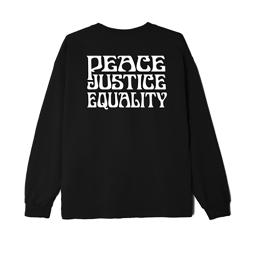 Obey Mens Peace Justice Equality Heavyweight Long Sleeve