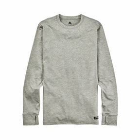 Burton Burton Mens MB Midweight Crew Gray Heather M Mens Long Sleeve T-Shirts