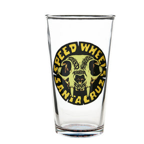 Santa Cruz Santa Cruz Pint Glass SW Skull Clear One Size Glasswear