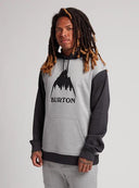 Burton Burton Mens Oak Pullover Hoodie HEATHER BLUE S Mens Pullover Hoodies