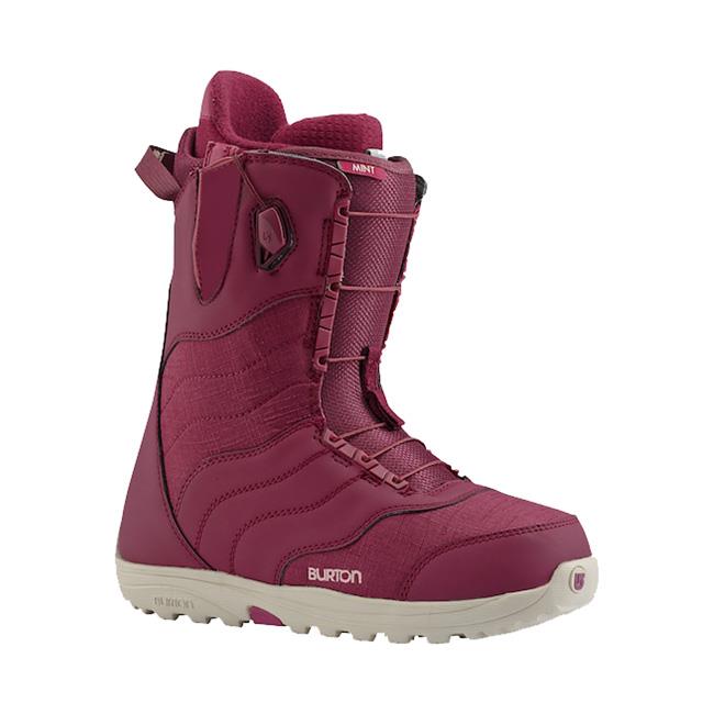 burton mint snowboard boot side view womens boots maroon 10627103609