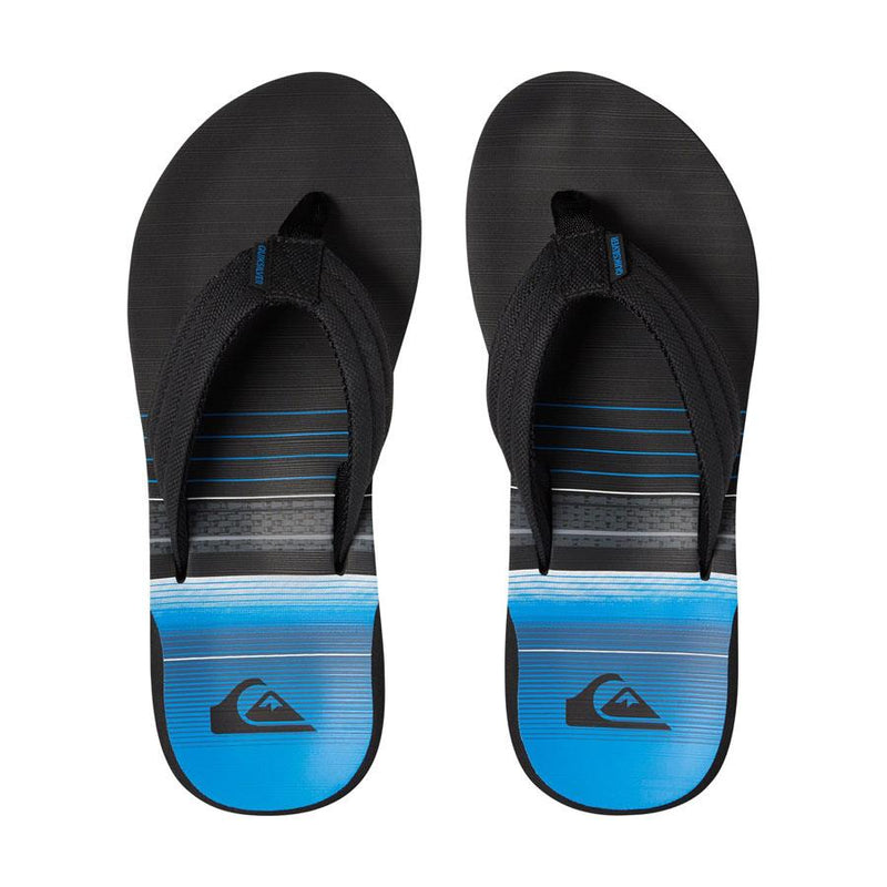 quicksilver carver sandals top view mes flip flops black/blue aqyl100559-xkkb