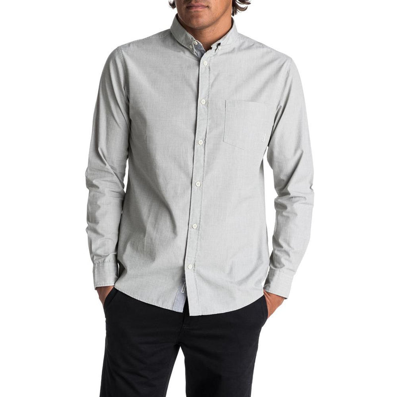 quicksilver Wilsden LS front view  Mens Button Up Long Sleeve Shirts white eqywt03378-szh0