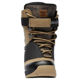 dc tucknee front view mens lace snowboard boots tan