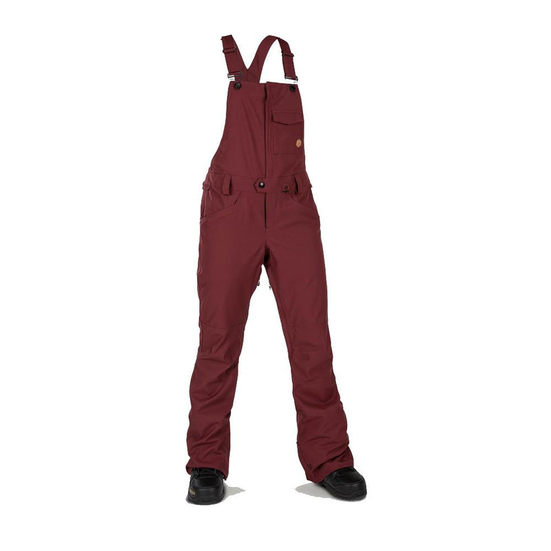 h1352003-scr Volcom Swift Bib Overall scarlet front view