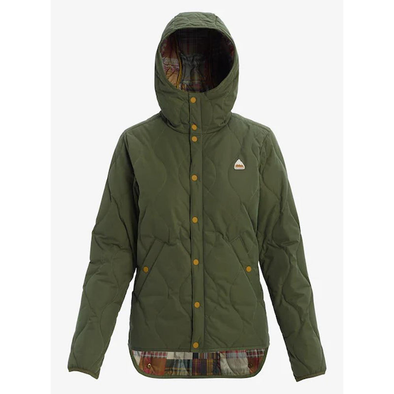 21465100300-Keef, Green, Burton, Kiley Hooded Insulated Jacket, Womens Jackets, Womens Outerwear, Winter 2020, Front View