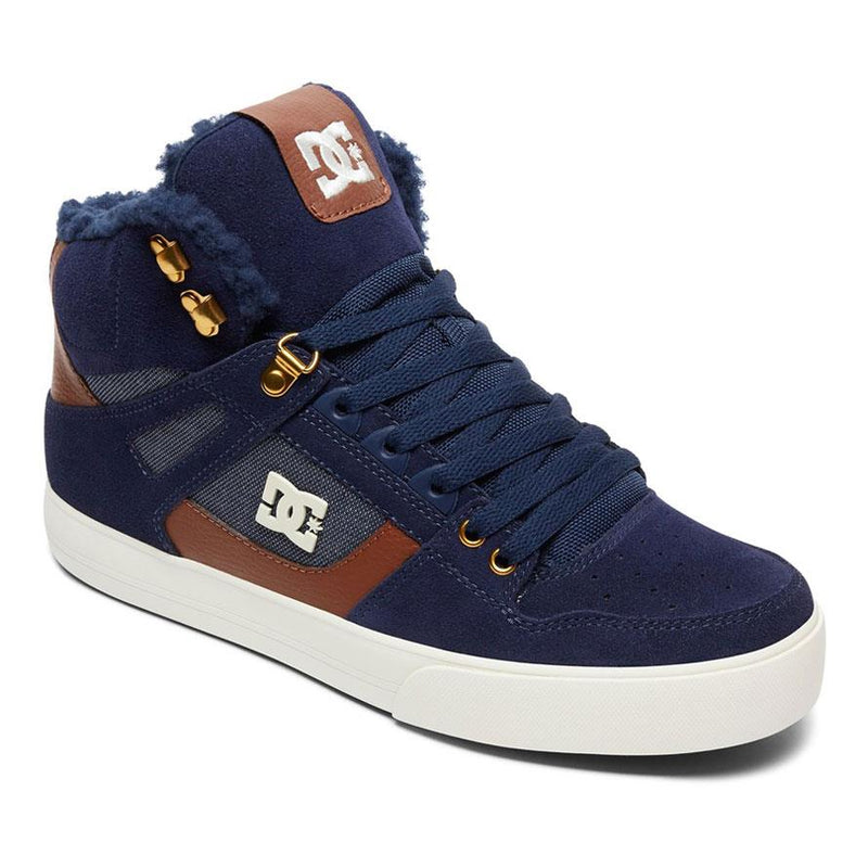 dc Spartan High WC WNT High Top Shoes side view mens winter boots navy adys400005-nvy