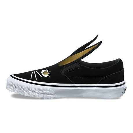 vans Slip On Bunny side view  Kids Slip On Shoes black/gold vn0a3mtz-zx1