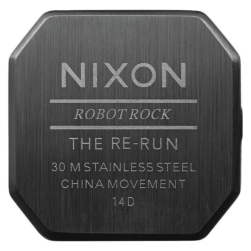 A158-001-00, ALL BLACK,NIXON, THE RE-RUN, MENS WATCHES, MENS METAL BAND WATCHES, WINTER 2019, PLATE