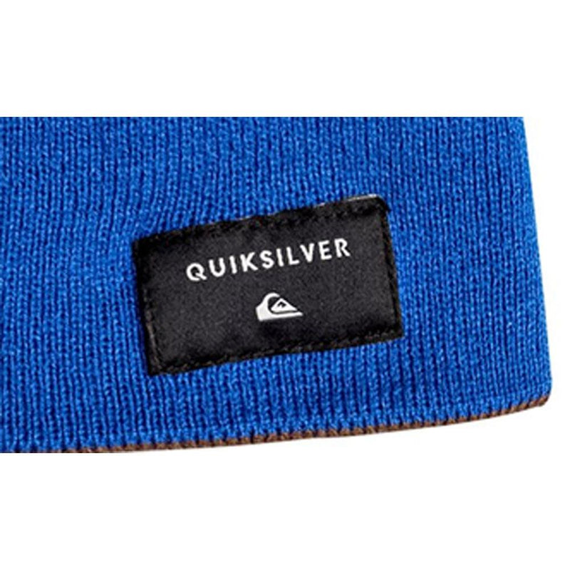 quicksilver Reversible Beanie close-up view Youth Toques brown eqbha03021-xccb