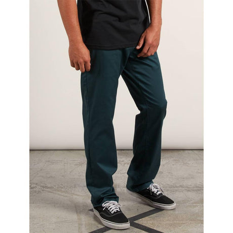 a1131807-nvg volcom frikin modern stret side view mens casual pants dark green