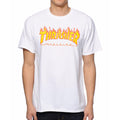 thrasher flame tee front view mens t-shirts short sleeve white