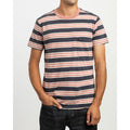 rvca lucas stripe front view mens t-shirts short sleeve blue