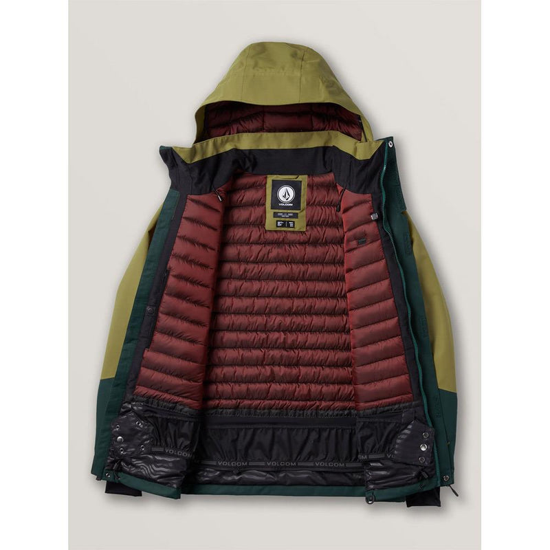 G0452005-DKG, Dark Green, Volcom, Anders 2L TDS Jacket, Mens Insulated Jackets, Mens Snowboard Jackets, Mens Outerwear, Winter 2020, Open View