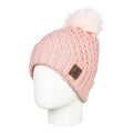 erjha03412-mfn0 roxy blizzard beanie womens pom toques pink
