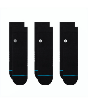 Stance Stance Mens STP Icon Quarter 3 Pack Socks White M Mens Socks
