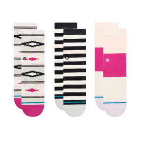 Stance Stance Youth Serape 3 Pack Socks Pink M Youth Socks