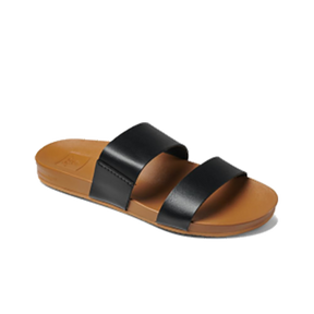 Reef Reef Womens Cushion Vista Sandals Black/Natural 6 Womens Slip on Sandals 5 to 11