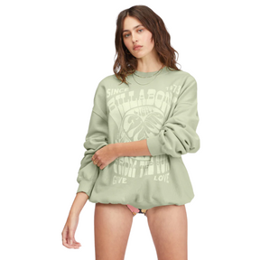 Billabong Billabong Women's Ride In Crew Green Mist XS Womens Pull Over Hoodies
