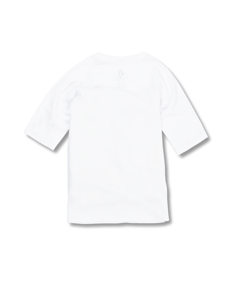 Volcom Boys Lido Solid Short Sleeve Rashguard in White.