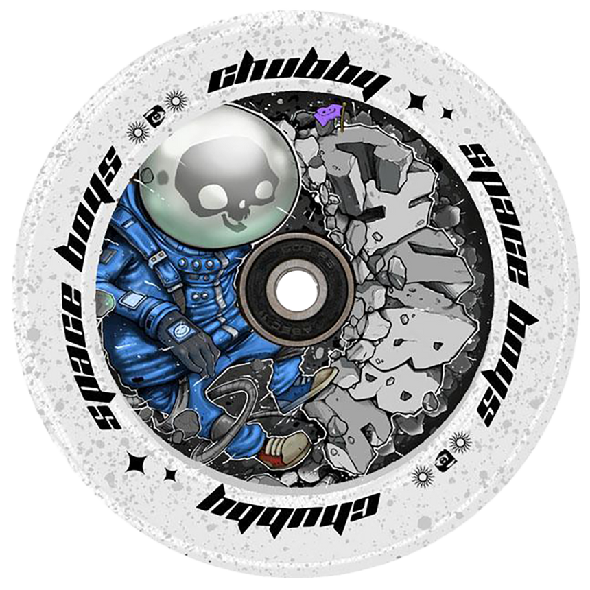 Chubby Spaceboys Astronaut Clear Glitter - Single Wheel