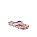 Reef Reef Girls Kids Ahi Sandals Coral Pineapples 13/1 Youth Girls Slip on Sandals 5T-13T & 1-7 US Size