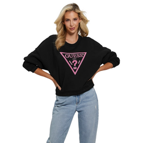 Guess Guess Women's Roxi Sweatshirt Jet Black XS Womens Pull Over Hoodies