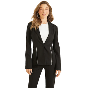 Guess Guess Women's Marion Ponte Blazer Jet Black S Womens Jackets
