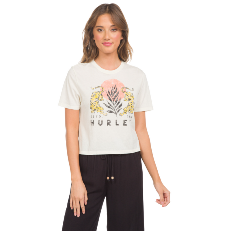 Hurley Le Tigre Cropped Crew Tee