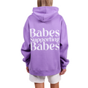 Brunette Brunette "Babes Supporting Babes" Big Sister Hoodie Olive XS/S Womens Pull Over Hoodies