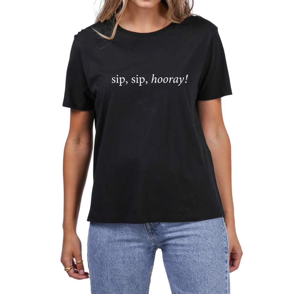 Brunette Sip Sip Hourra T-shirt classique